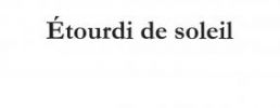 Étourdi de soleil