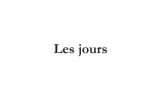 Les jours